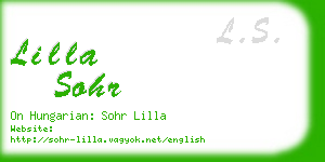 lilla sohr business card